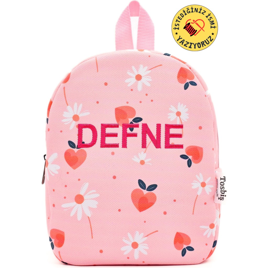 Tosbiş Pembe Tatlı Kalpler Anaokulu Çantası 0-8 Yaş Çocuk Sırt Çantası 26*21*11 cm SSD / Solid State Drive Fiyatı