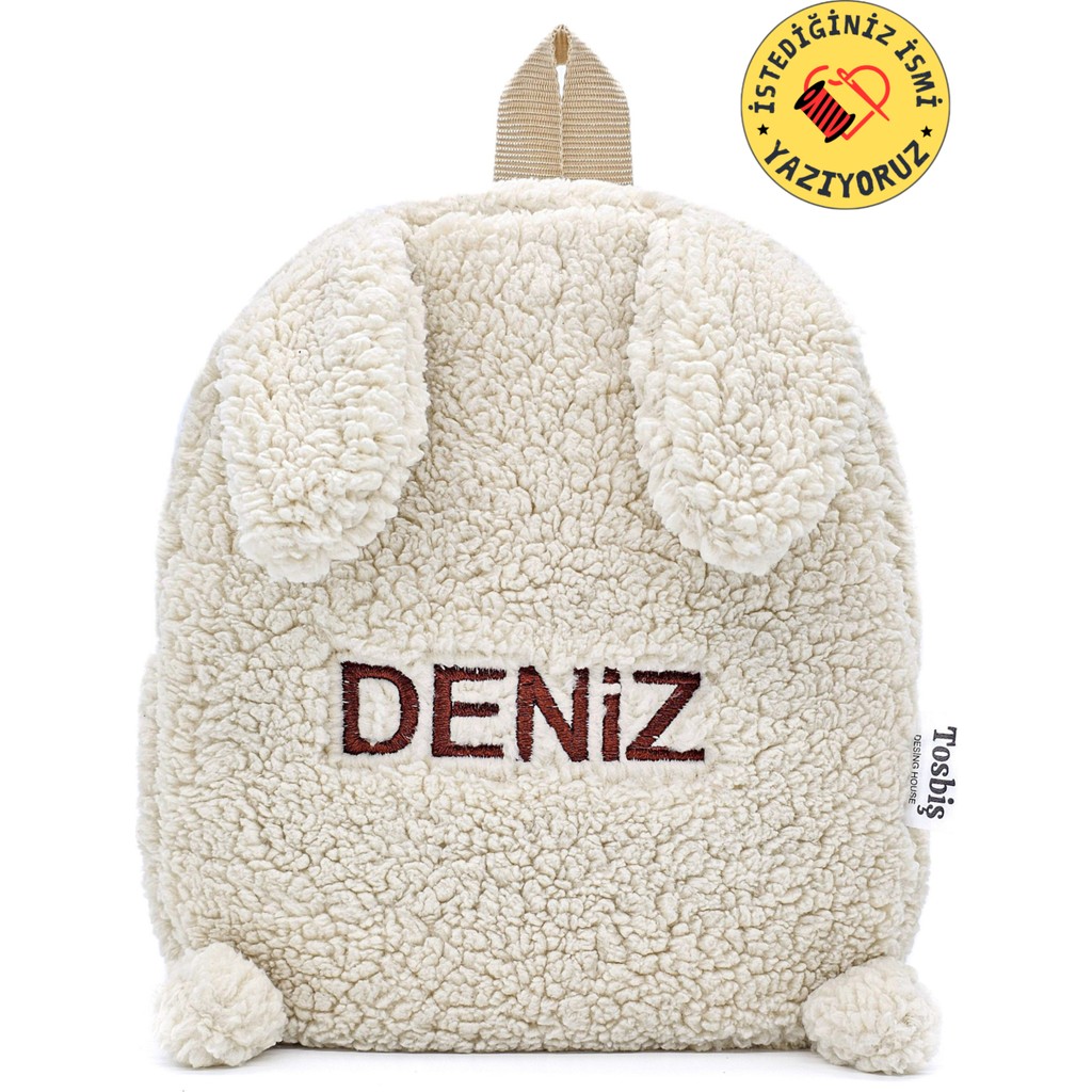 Tosbiş Tavşan kremm Peluş Sırt Çantası 0 - 8 Yaş Kreş ve Anaokulu İçin 25x20x10 cm Anne Bebek Oyuncak Fiyatı