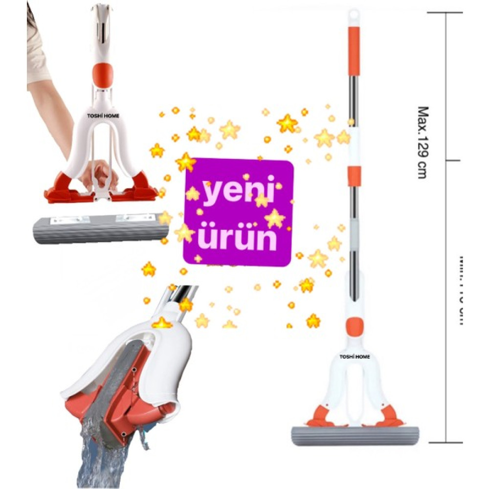 Toshi Kelebek Sıkma Mekanizmalı Sünger Paspas Mop Temizlik Malzemeleri Fiyatı