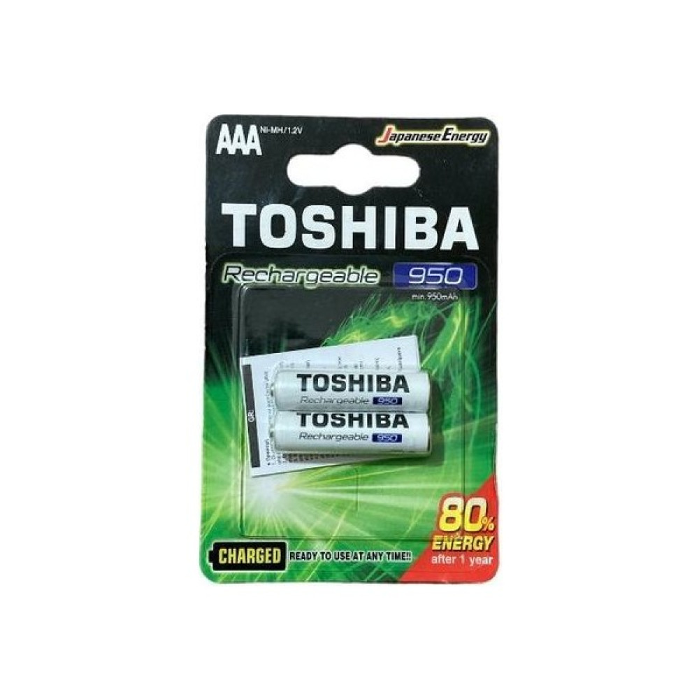 Toshiba 1.2V 950 Mah Ni Mh Aaa Şarj Edilebilir Ince Kalem Pil 2'li Paket - 2' li Laptop Batarya Pil Fiyatı
