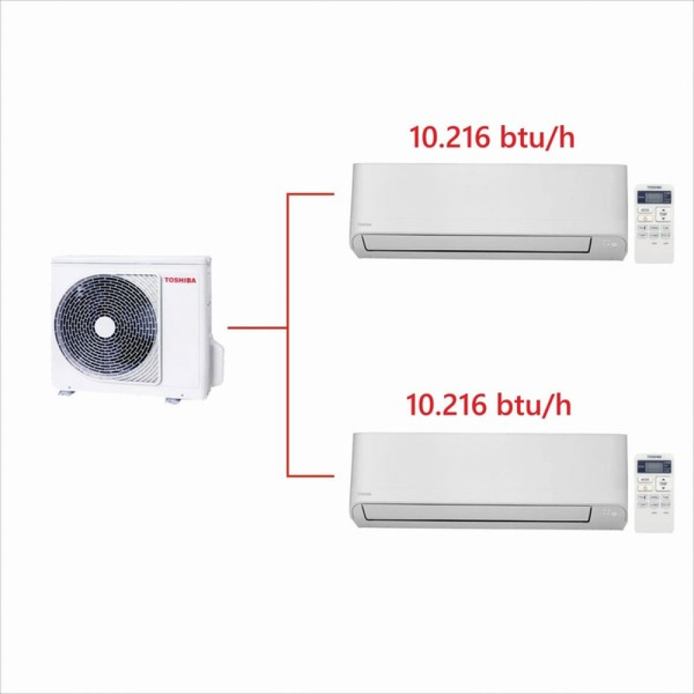 Toshiba 2M Multi Split İnverter Klima 10.000 +10.000 BTU/h A+++ Klimalar Fiyatı