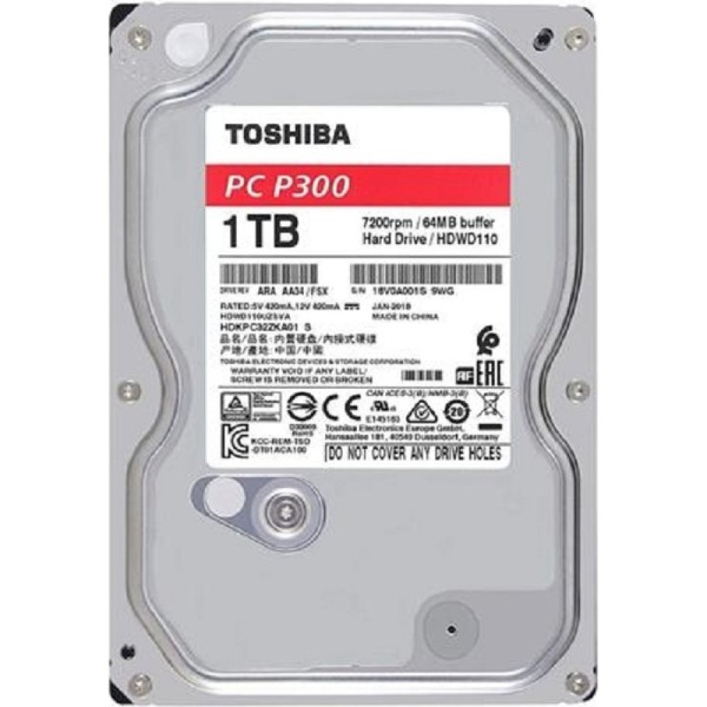 Toshiba 3.5" P300 1tb 64MB 7200RPM HDWD110UZSVA HDD Sabit Diskler Fiyatı