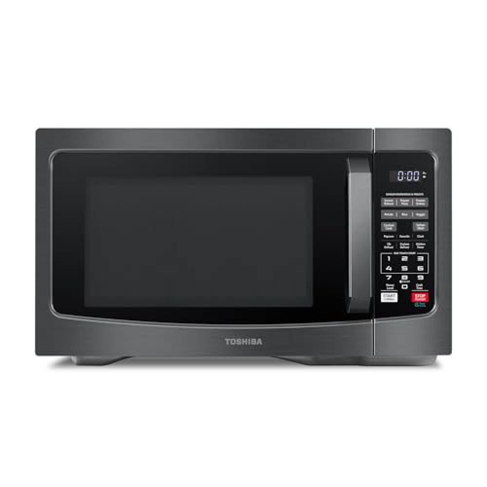 TOSHIBA EM131A5C-BS Countertop Microwave Ovens 1.2 Cu Ft, 12.4" Removable Turntable Smart Humidity Sensor 12 Auto Menus Mute Function ECO Mode Easy Clean Interior Black Color 1000W Microwave Ovens Fiyatı