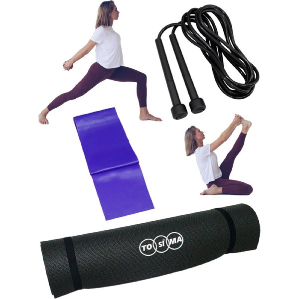 Tosima 3 Parça Pilates Seti Pilates Minderi Sporcu Atlama Ipi Direnç Lastiği Yoga Matı Pilates Matı Pilates Minderi Fiyatı