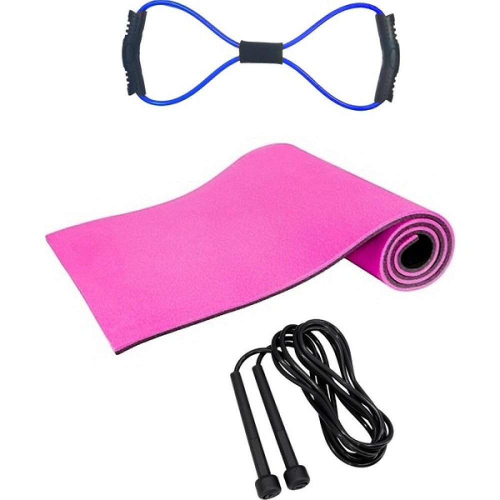 Tosima 8mm Pilates Matı Sekizgen Egzersiz Lastiği ve Atlama Ipi Seti Yoga Matı Egzersiz Minderi Pilates Minderi Fiyatı