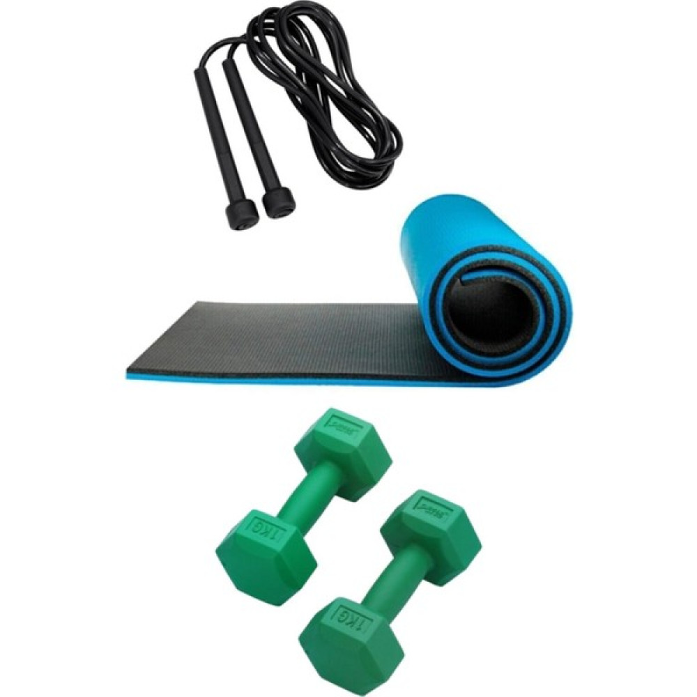 Tosima 8mm Pilates Minderi 1 kg Dambıl ve Atlama Ipi Seti Yoga Matı Pilates Seti Pilates Seti Pilates Minderi Fiyatı