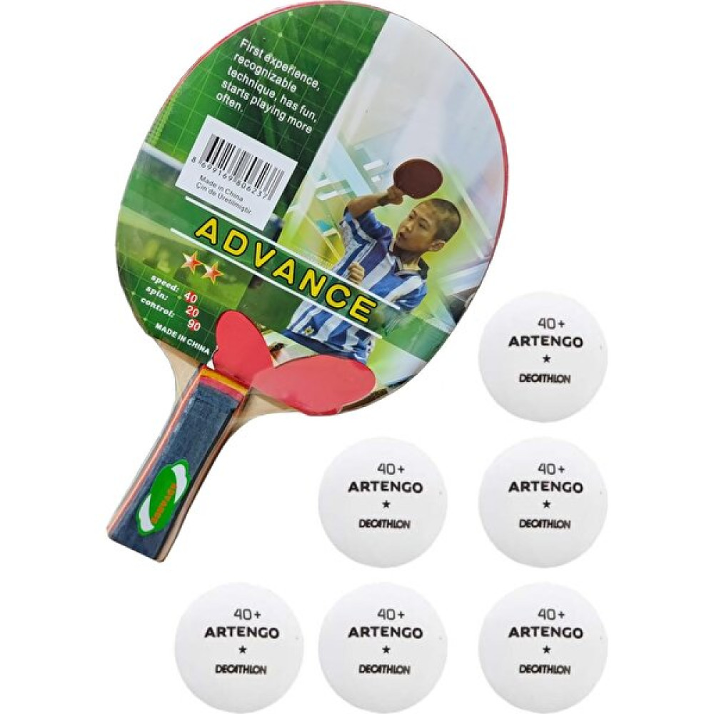 Tosima Advance 2 Yıldız Masa Tenisi Raketi ve 6'lı Top Seti Pinpon Seti Tenis & Badminton Fiyatı