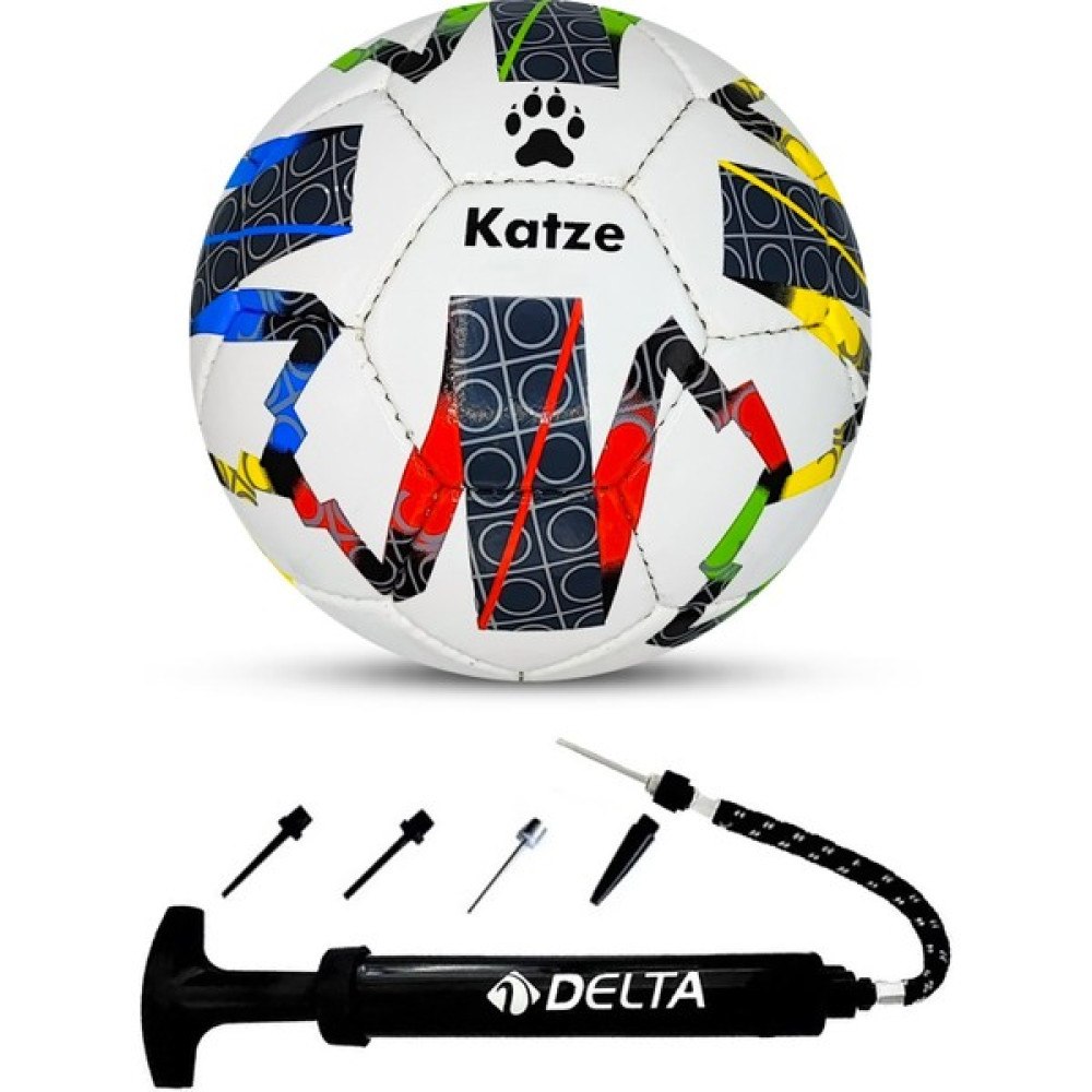 Tosima Katze El Dikişli Premium Futbol Topu ve Top Pompası Seti Halı Saha Topu Maç Topu Profesyonel Toplar Fiyatı