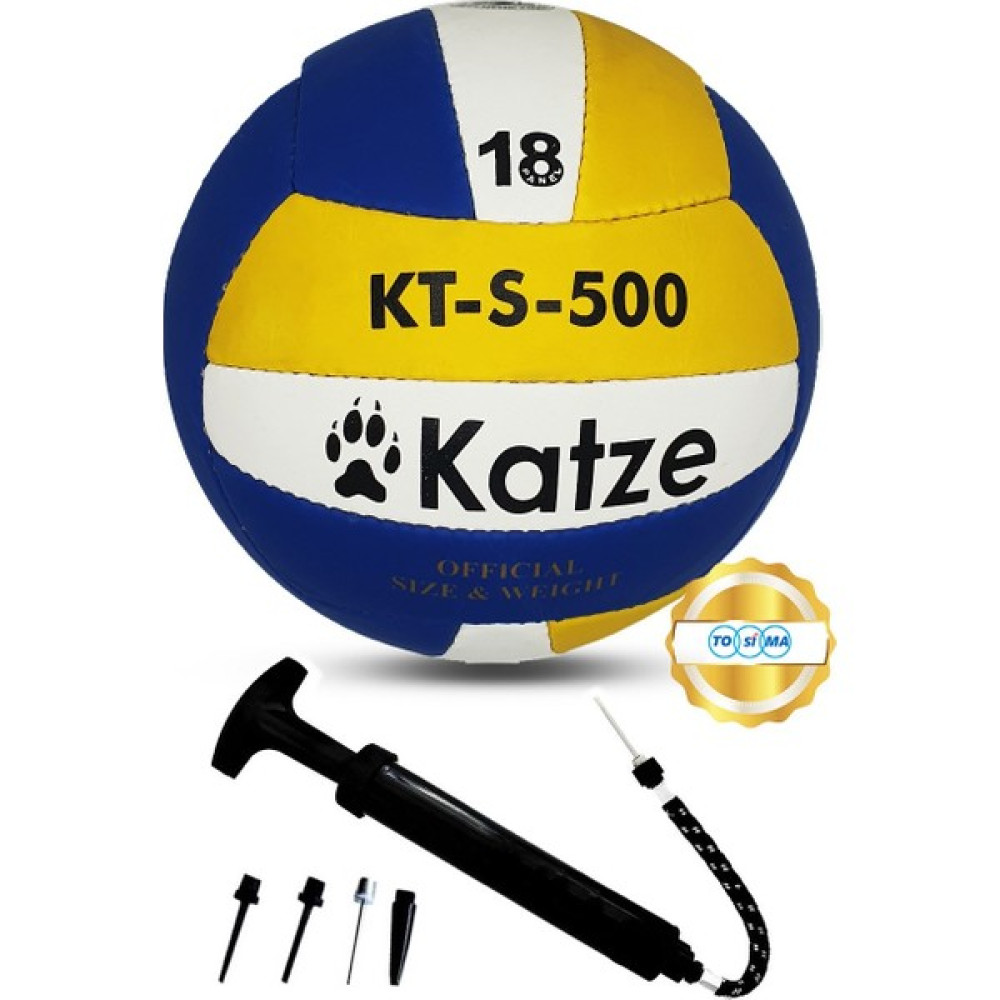 Tosima Katze KT-S-500 El Dikişli Voleybol Topu Profesyonel Soft Touch 5 Numara Pompa Hediyeli Toplar Fiyatı