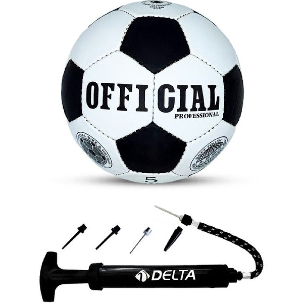 Tosima Official El Dikişli Futbol Topu ve Top Pompası Seti Halı Saha Topu Maç Topu Bareks Deri Siyah Beyaz Toplar Fiyatı
