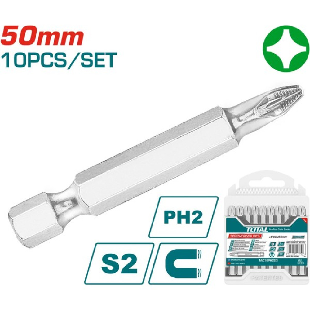 Total Darbeli 50 mm Ph 2 Bits Uç - TAC16PH223 Oto Boyaları Fiyatı