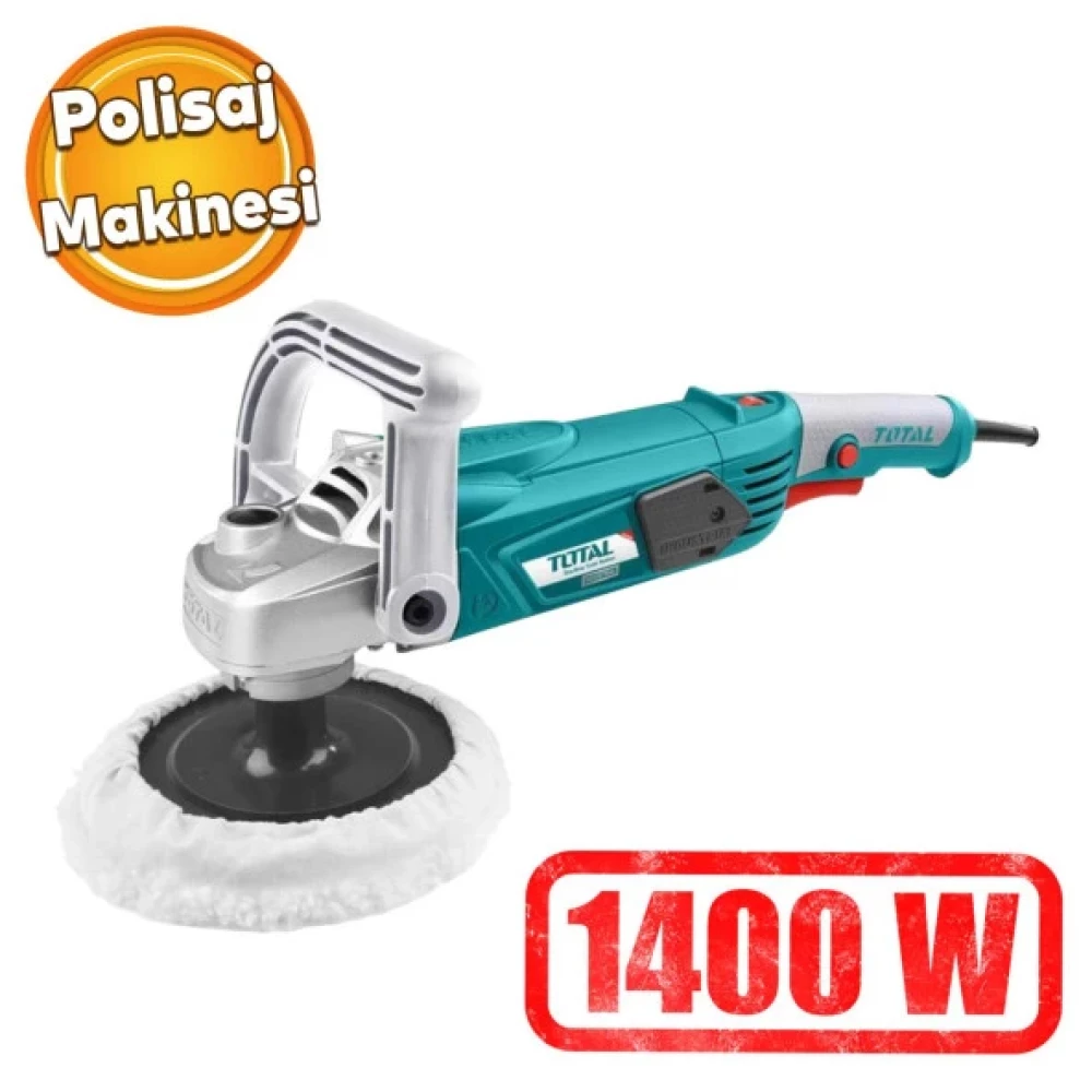 Total Tp1141806 Polisaj Makinesi Elektrikli Kablolu 180 Mm 1400 W Far Parlatma Pasta Cila Kaporta Cila / Polisaj Makinesi Fiyatı