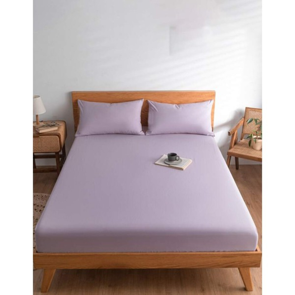 Totem Ranforce Pamuklu Yastık Kılıflı Lastikli Çarşaf Takımı 100 x 200 - Lila Çarşaf Fiyatı