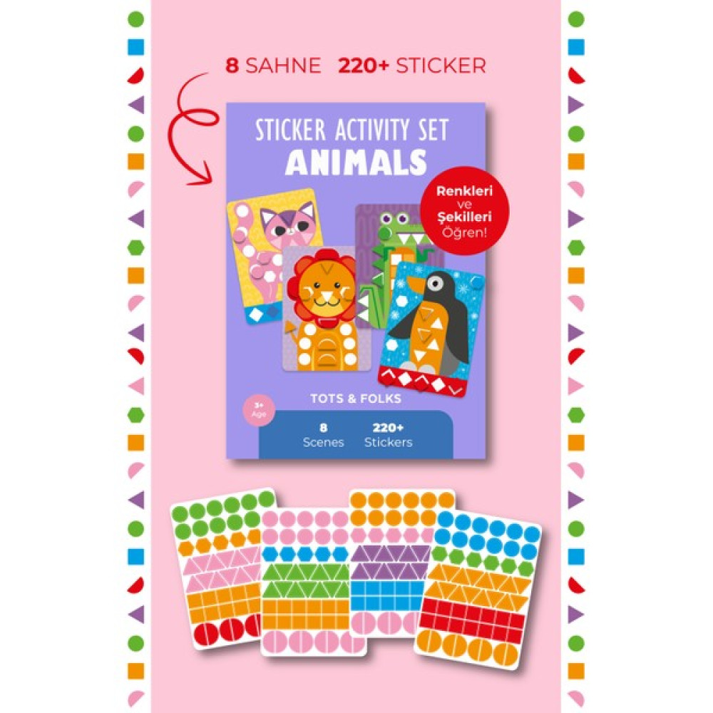 Tots & Folks Animals Sticker Activity Set, Dikkat ve Konsantrasyon Artırıcı Hayvanlar Sticker Aktivite Seti / 220+ Stickers Zihinsel Gelişim Kitapları Fiyatı