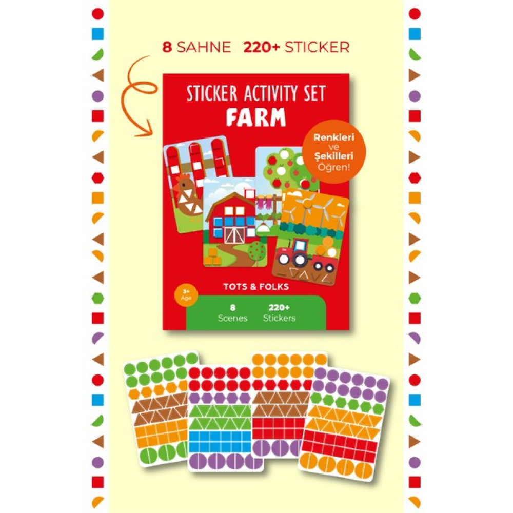 Tots & Folks Farm Sticker Activity Set, Dikkat ve Konsantrasyon Artırıcı Çiftlik Sticker Aktivite Seti / 220+ Stickers Zihinsel Gelişim Kitapları Fiyatı