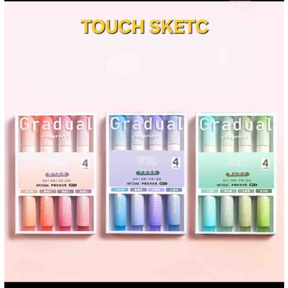 Touch Sketc Fosforlu Kalemler Serisi - SOFT SERI 12 RENK Fosforlu Kalem Fiyatı