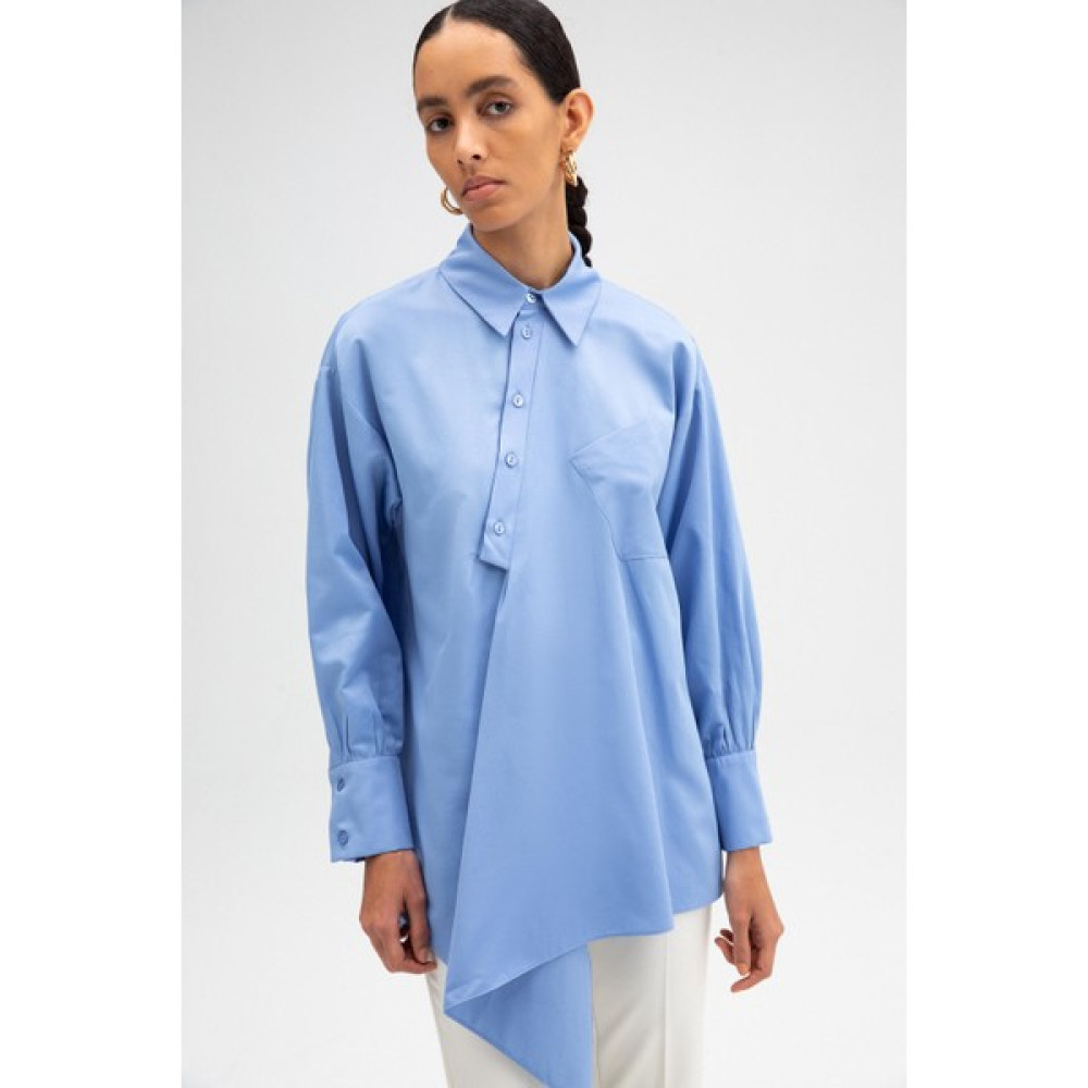 Touche Asimetrik Poplin Tunik Tunik Fiyatı