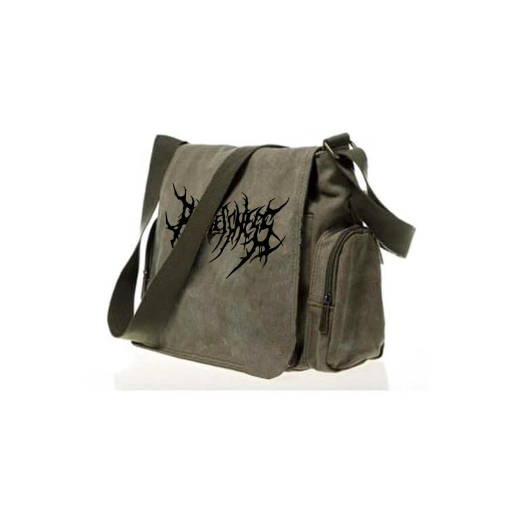 Toum Gothic Punk Baskılı Unisex Yeşil Postacı Çantası Ayakkabılar ve Çantalar Fiyatı