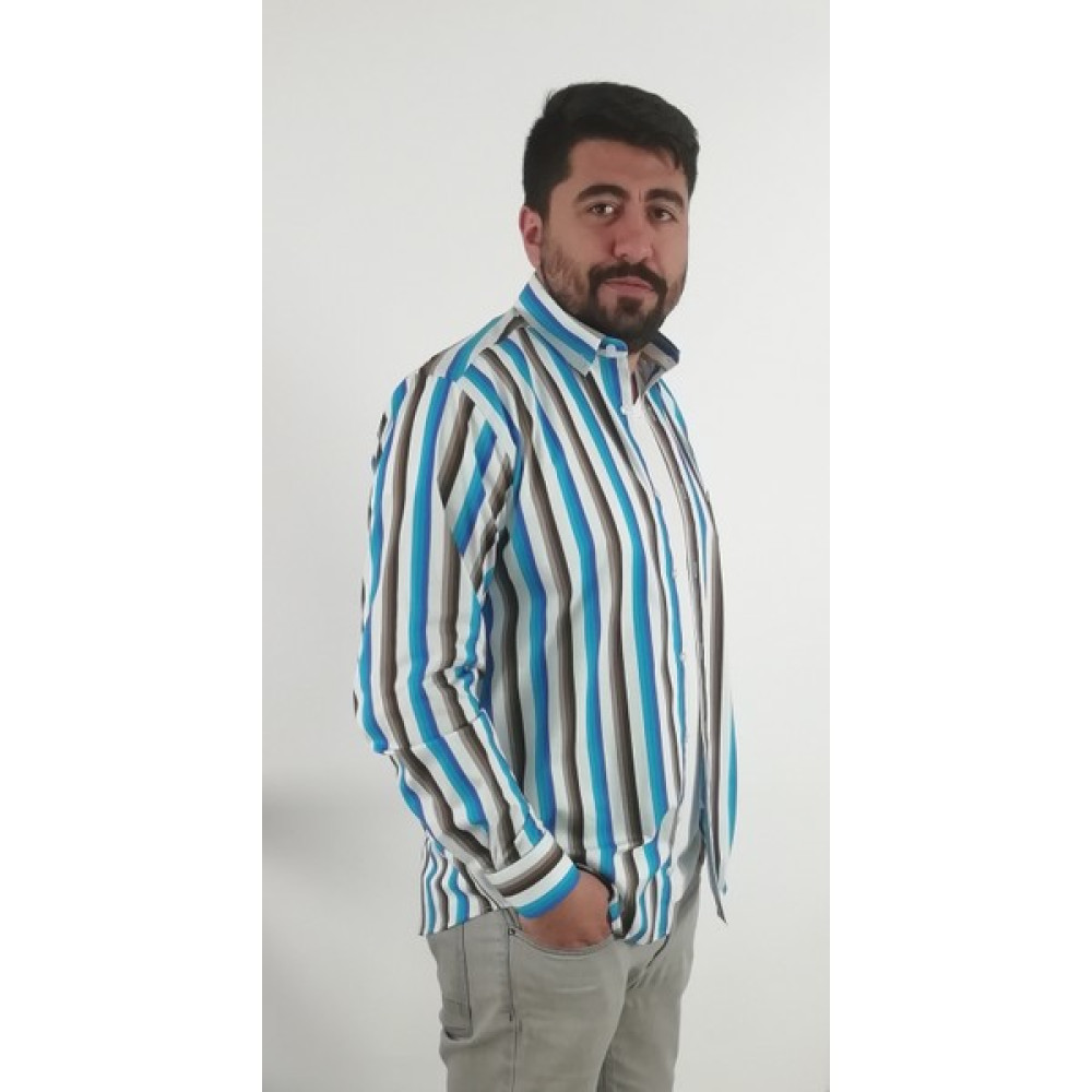 Tousus Regular Fit Çizgili Likralı Erkek Gömlek Erkek Gömlek Fiyatı