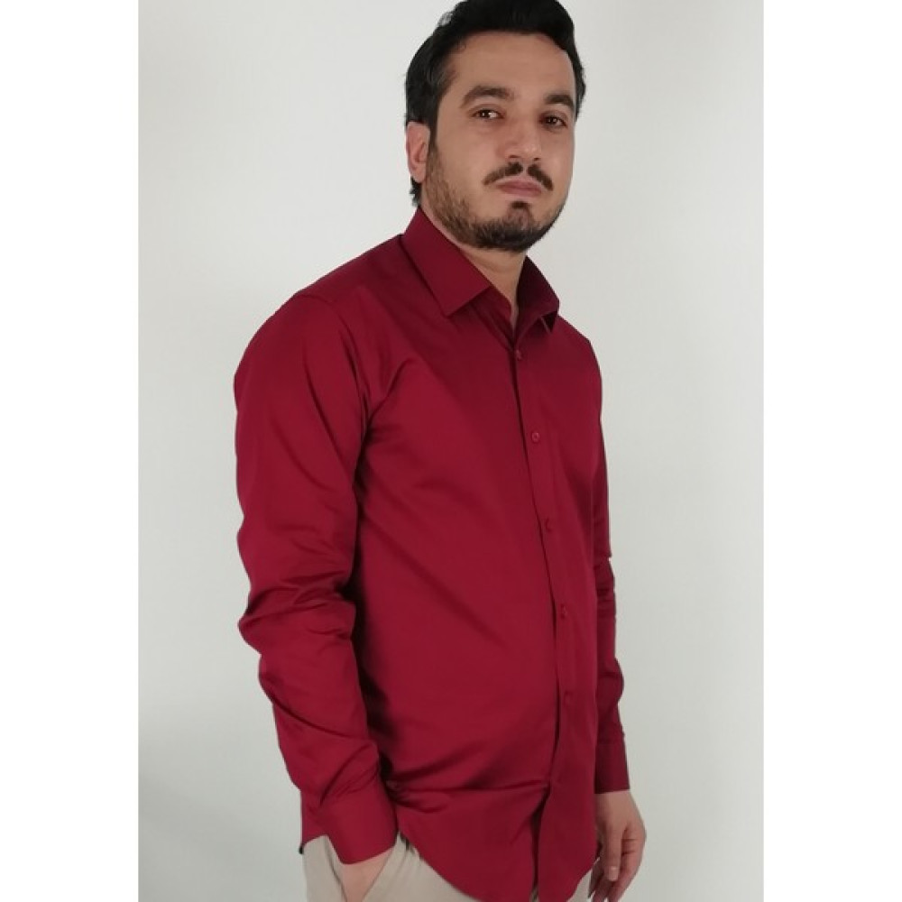 Tousus Slim Fit Bordo Erkek Gömlek Erkek Gömlek Fiyatı