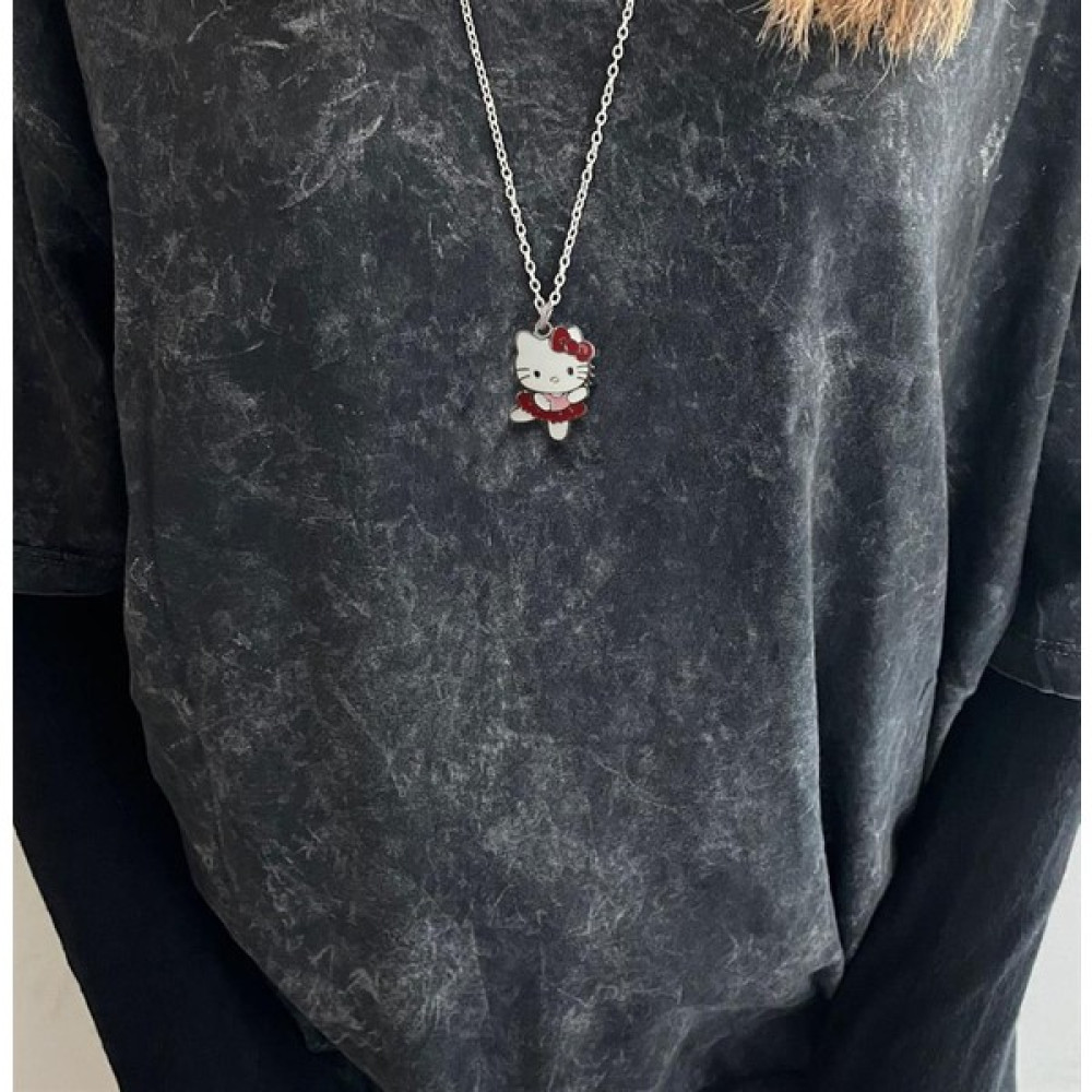 Touz Moda Ballerina Hello Kitty Kolye - Gri Bijuteri Kolye Fiyatı