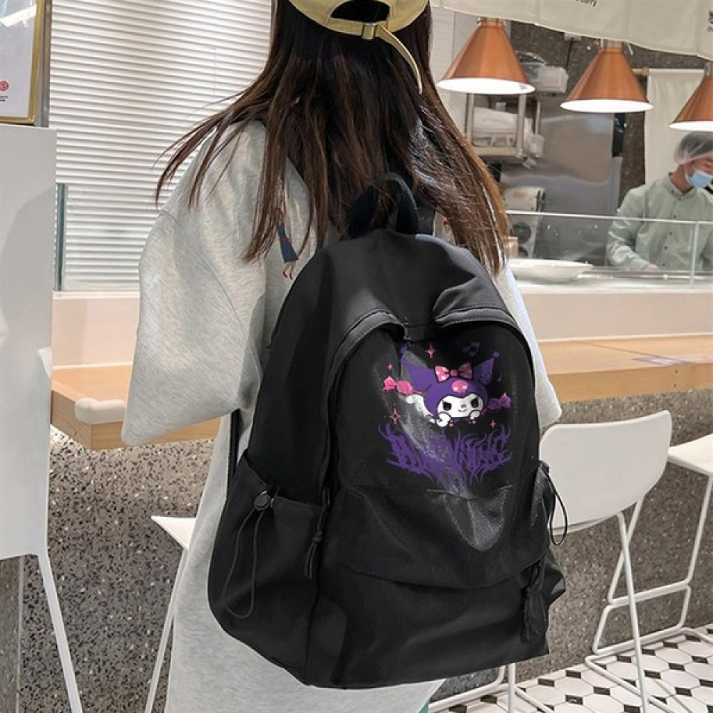 Touz Moda Harajuku Kuromi Baskılı Unisex Sırt Çantası Bayan Sırt Çantası Fiyatı