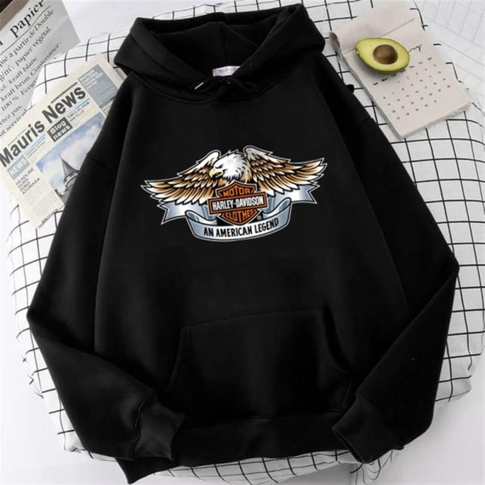 Touz Moda Hd Motocycle Siyah Unisex Kapüşonlu Oversize Sweatshirt Hoodie Bayan Sweatshirt Fiyatı