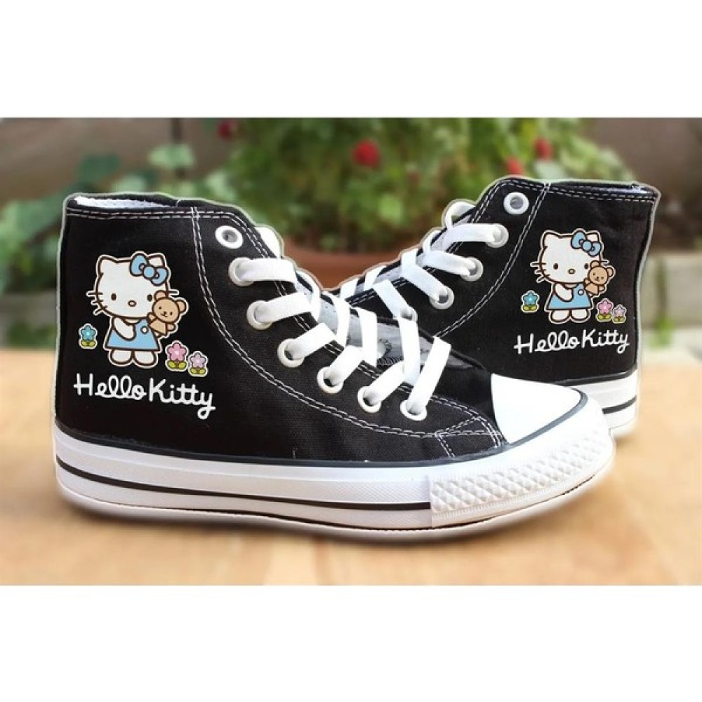 Touz Moda Hello Kitty & Friends Baskılı Siyah Kanvas Ayakkabı Spor Ayakkabı Fiyatı