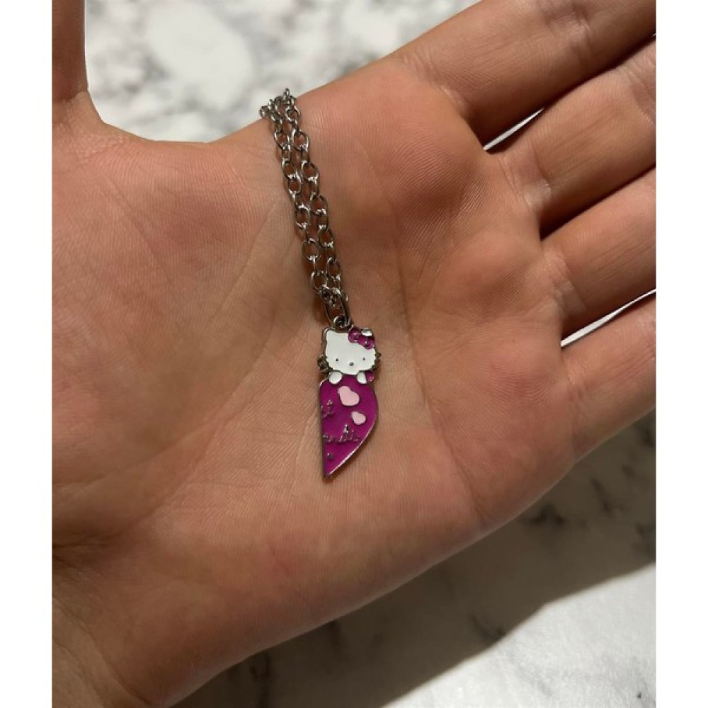 Touz Moda Hello Kitty Friends Right Heart Kolye - Pembe Bijuteri Kolye Fiyatı