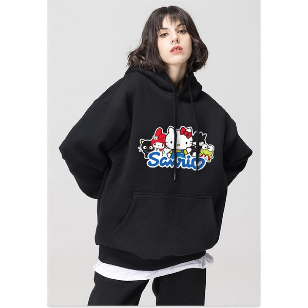 Touz Moda Sanrio Siyah Kapüşonlu Sweatshirt Bayan Sweatshirt Fiyatı