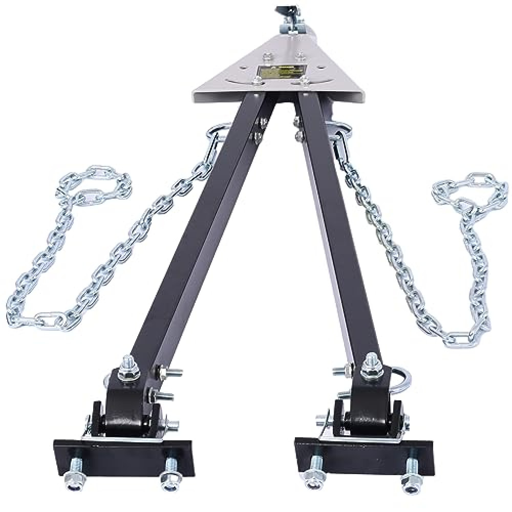Tow Bar,Adjustable Towing Bar Bumper Mount 5000lb w/ 2X Chains,Universal Towing Bar 5000 LBS Towing Capacity,Coupler Fits 2-Inch Ball Hitch,Fit Tow Bars for Jeeps, Trucks, SUVs, RVs, Boat, Trailers