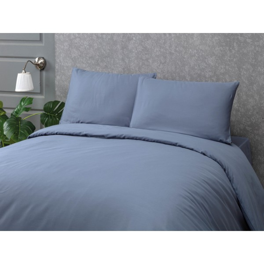 Towell Home Comfort Collection Pamuk Saten Çift Kişilik Terletmeyen Nevresim Takımı (200 cm x 220 Cm) - Mavi - 200 x 220 cm Nevresim Takımı Fiyatı