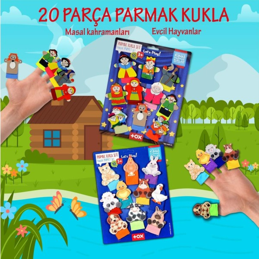 Tox 2 Set - 20 Parça Masal Kahramanları ve Evcil Hayvanlar Parmak Kukla Bebek Oyuncakları Fiyatı