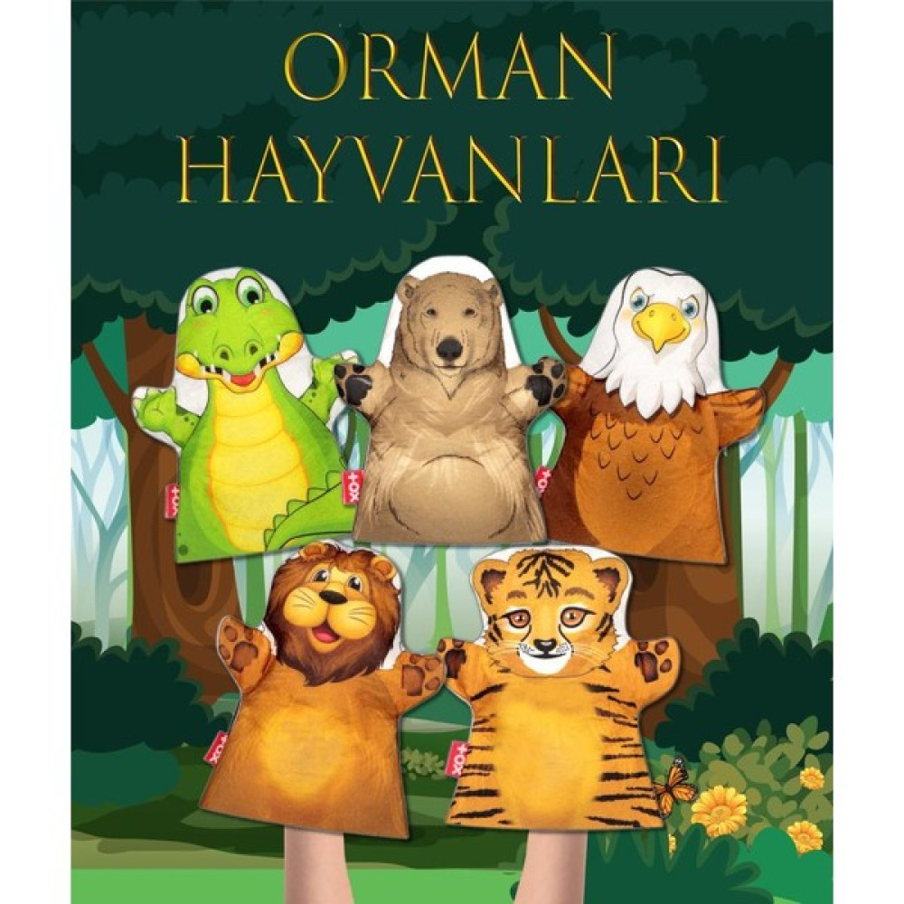 Tox 5 Parça Tox Orman Hayvanları Keçe El Kukla Set , Eğitici Oyuncak Bebek Oyuncakları Fiyatı