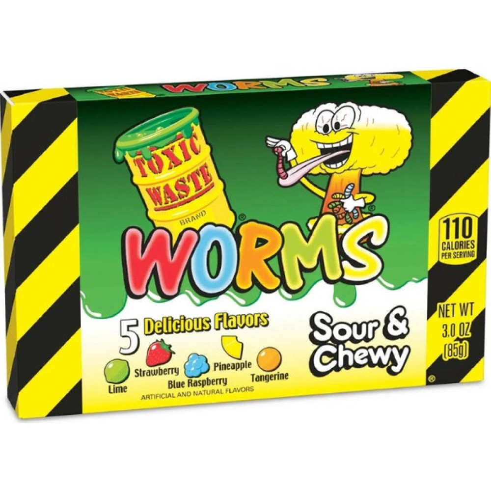 Toxic Waste Sour And Chewy Worms 85g - 85 gr Diğer Fiyatı