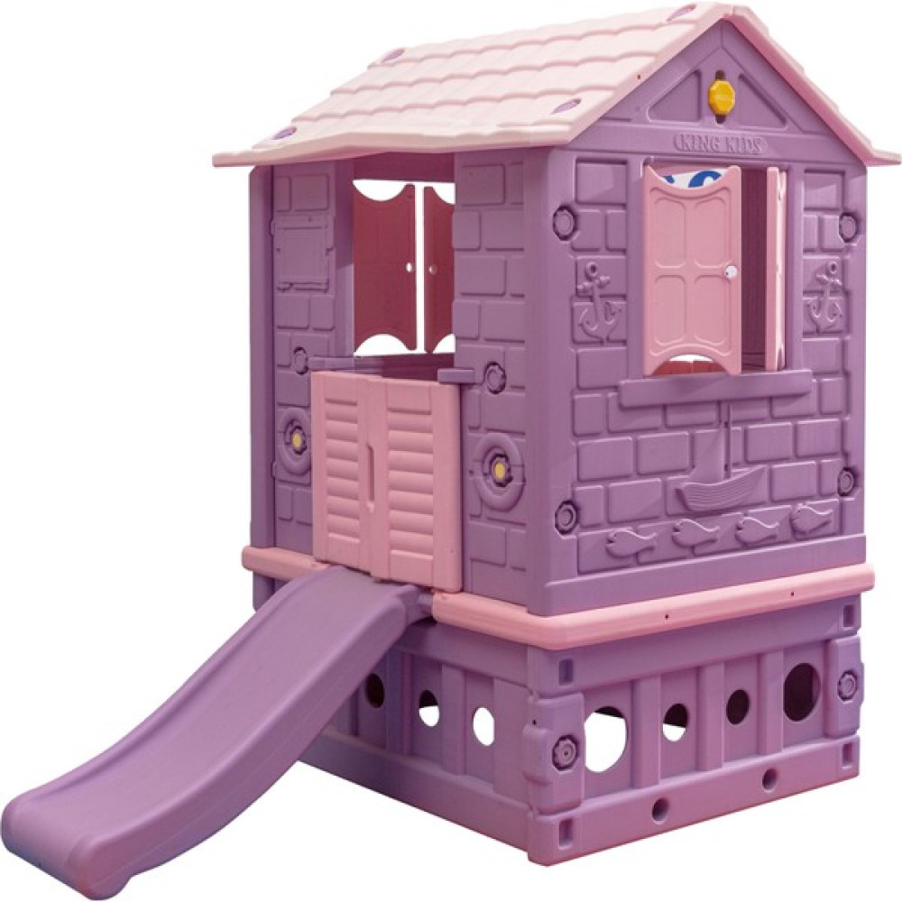 Toy Star Oyun Evi Iki Kapılı Kaydıraklı Büyük Ev - Premium Oyun Evi Kaydıraklı - Oyun Parkı - Çocuk Parkı - Pembe Açık Hava, Deniz ve Spor Oyuncakları Fiyatı