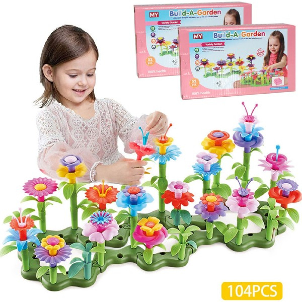 Toyaş 104 Parça Bahçe Çiçek Yapım Seti Yapı Blokları Yapboz LEGO Bul Tak Puzzle Eğitici Oyuncak Yeşil - Renkli Eğitici Oyuncak Fiyatı