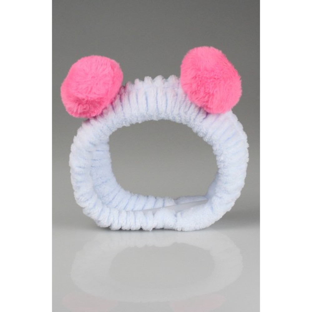 Toyaş Açık Mavi Pembe Ponponlu Peluş Bandana Makyaj Spa Saç Bandı Toka, Taç & Saç Bandı Fiyatı