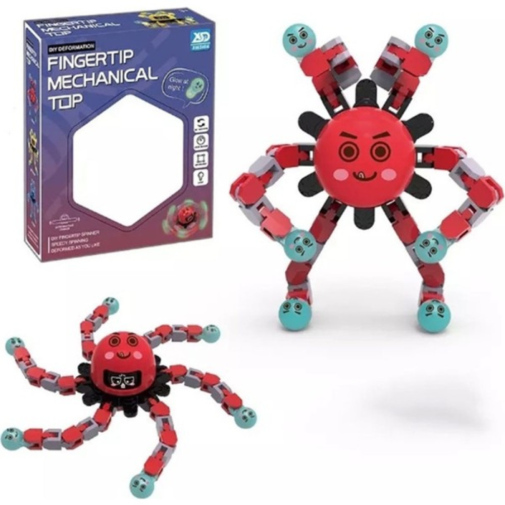 Toyaş Kırmızı Fidget Spinners Dönüştürülebilir Zincir Robot Oyuncak Stres Çarkı 1 Adet - Renkli Eğitici Oyuncak Fiyatı