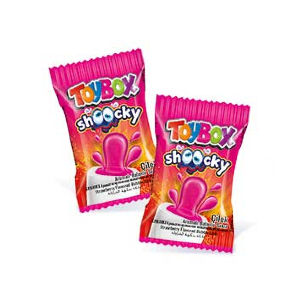 Toybox Dolgulu Sakız 4 gr 100'lü Paket Çilek Aromalı
