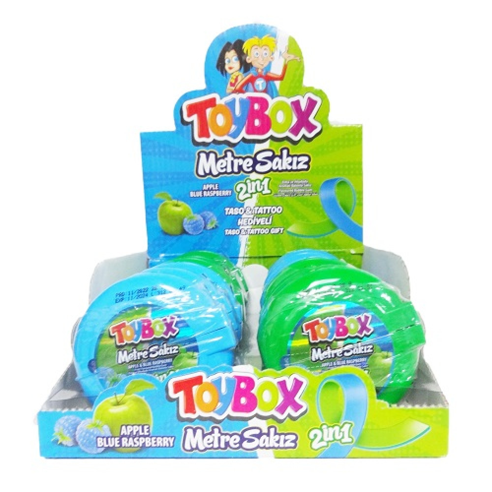 Toybox Metre Sakız 28 gr Elma Ahududu Şekerleme Sakız Fiyatı