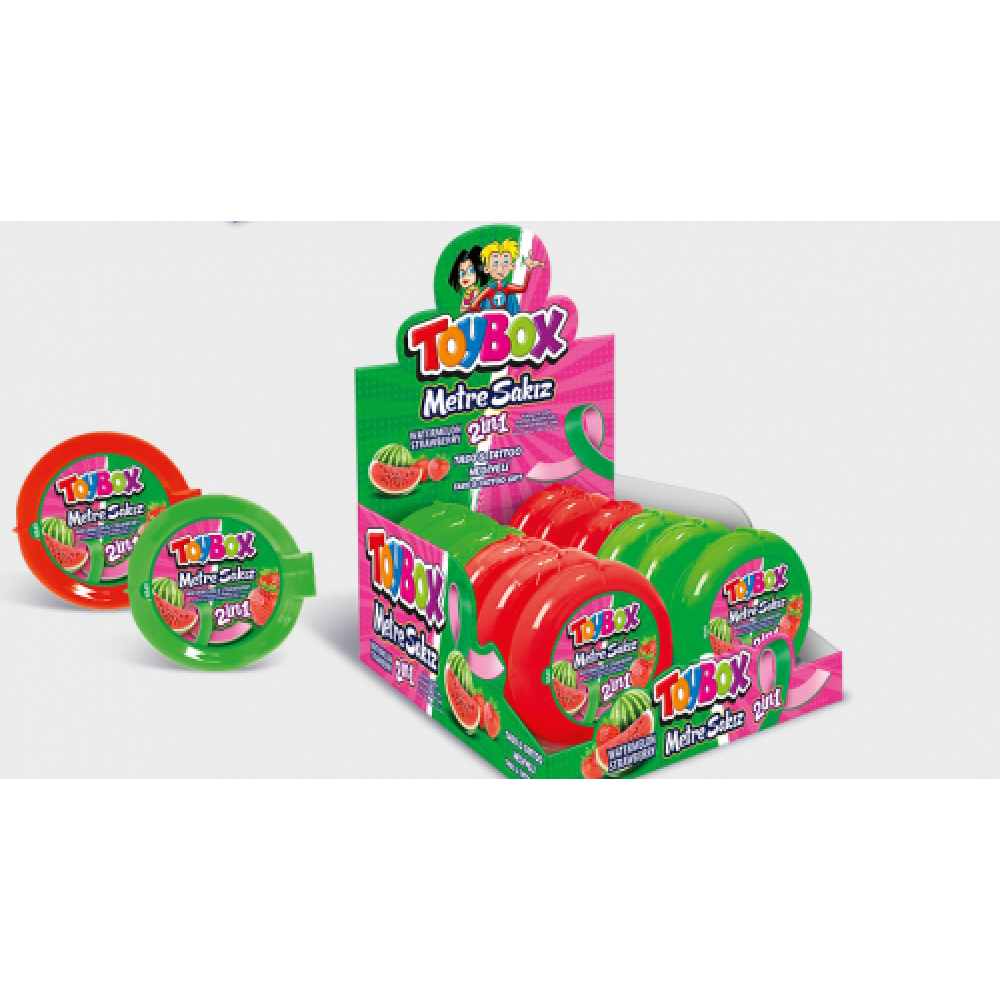 Toybox Metre Sakız 28 gr Karpuz Çilek Şekerleme Sakız Fiyatı