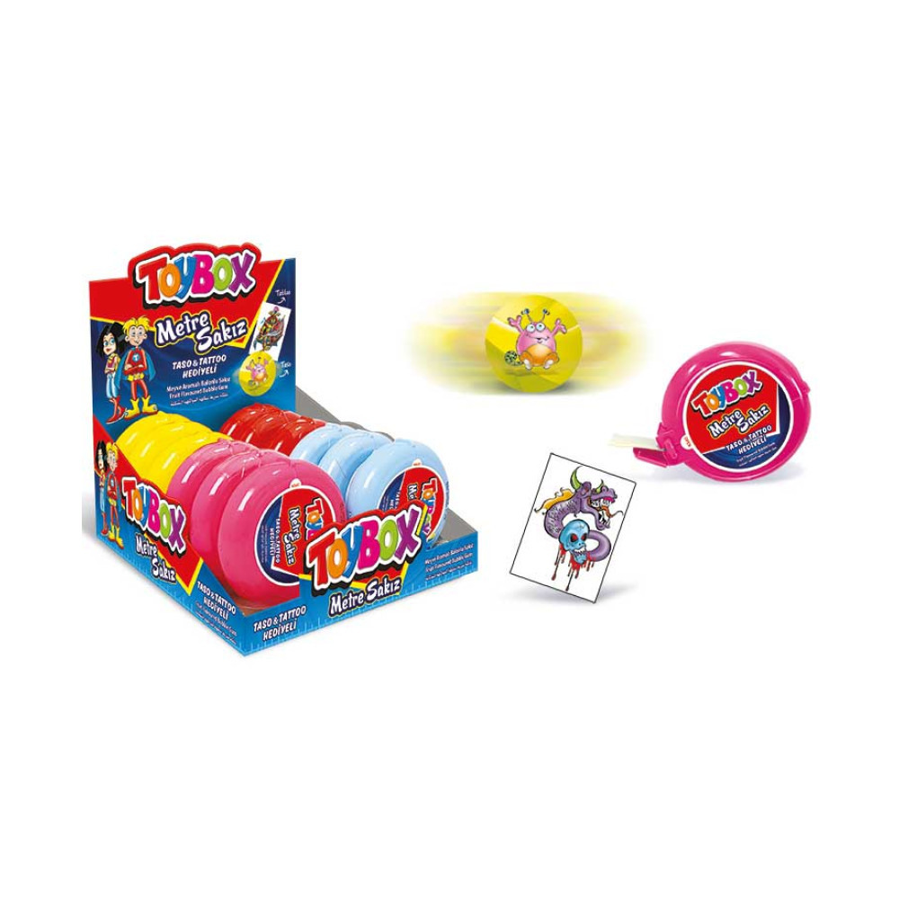 Toybox Oyuncaklı Metre Sakız 28 gr 12'li Paket Şekerleme Sakız Fiyatı