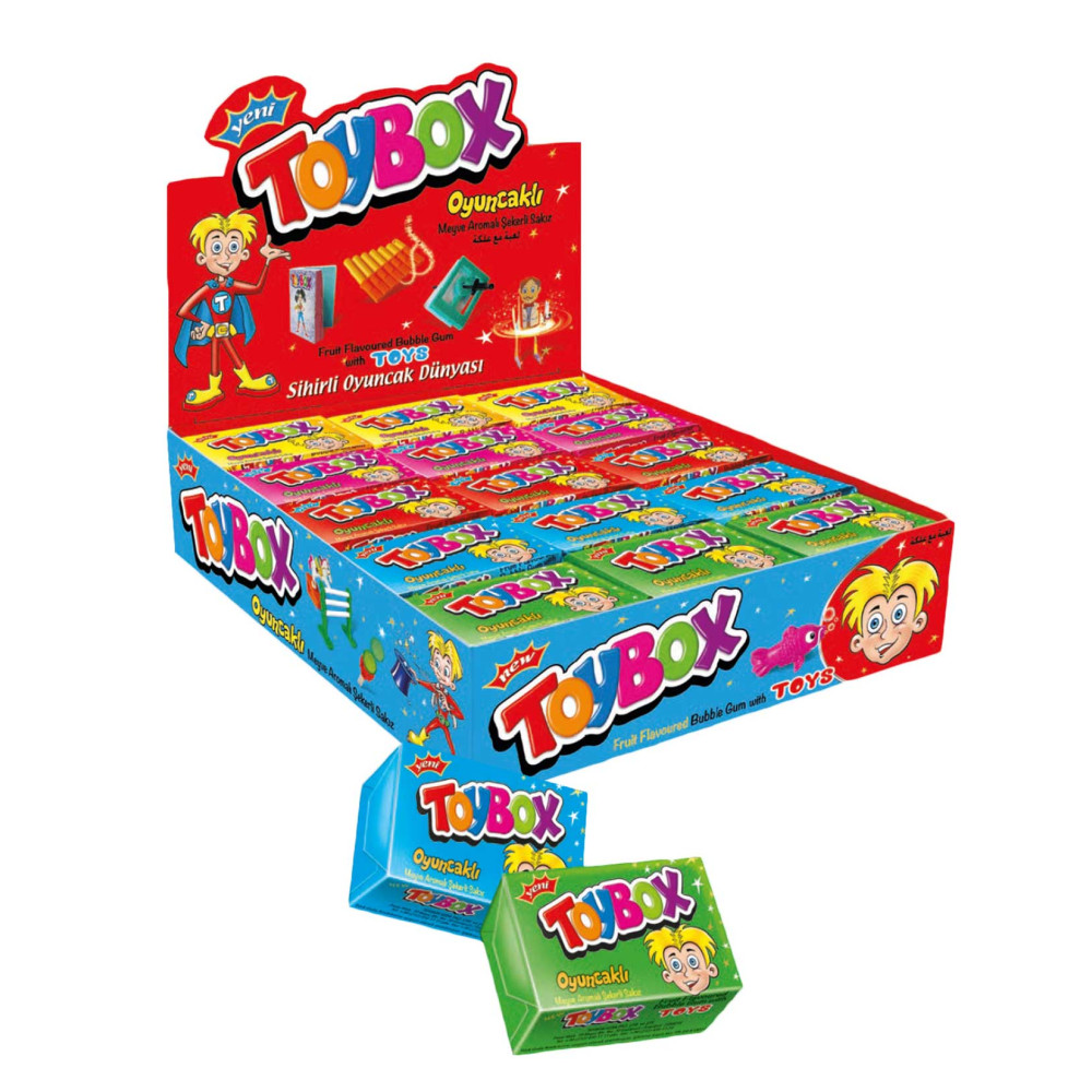 Toybox Sakız 5 gr X 30'lu Kutu Oyuncaklı Meyve Aromalı Şekerleme Sakız Fiyatı