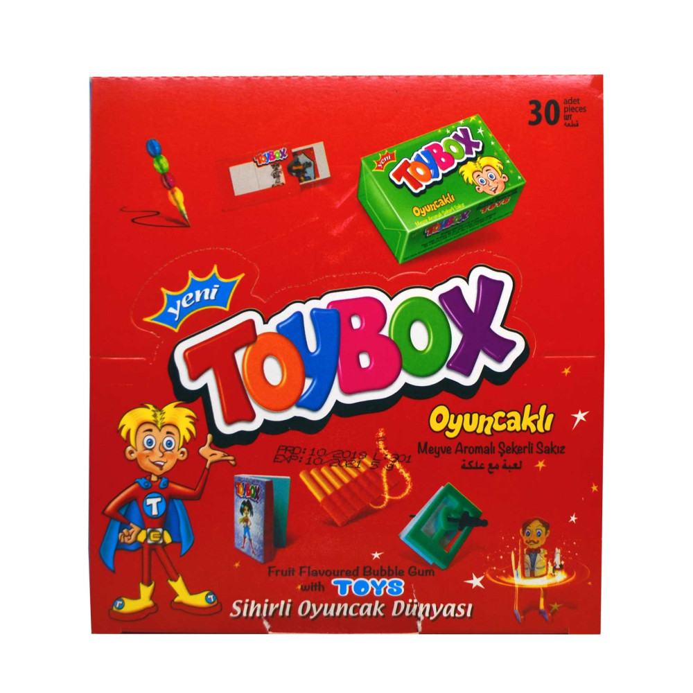 Toybox Sakız 5 gr X 30'lu Kutu Oyuncaklı Meyve Aromalı