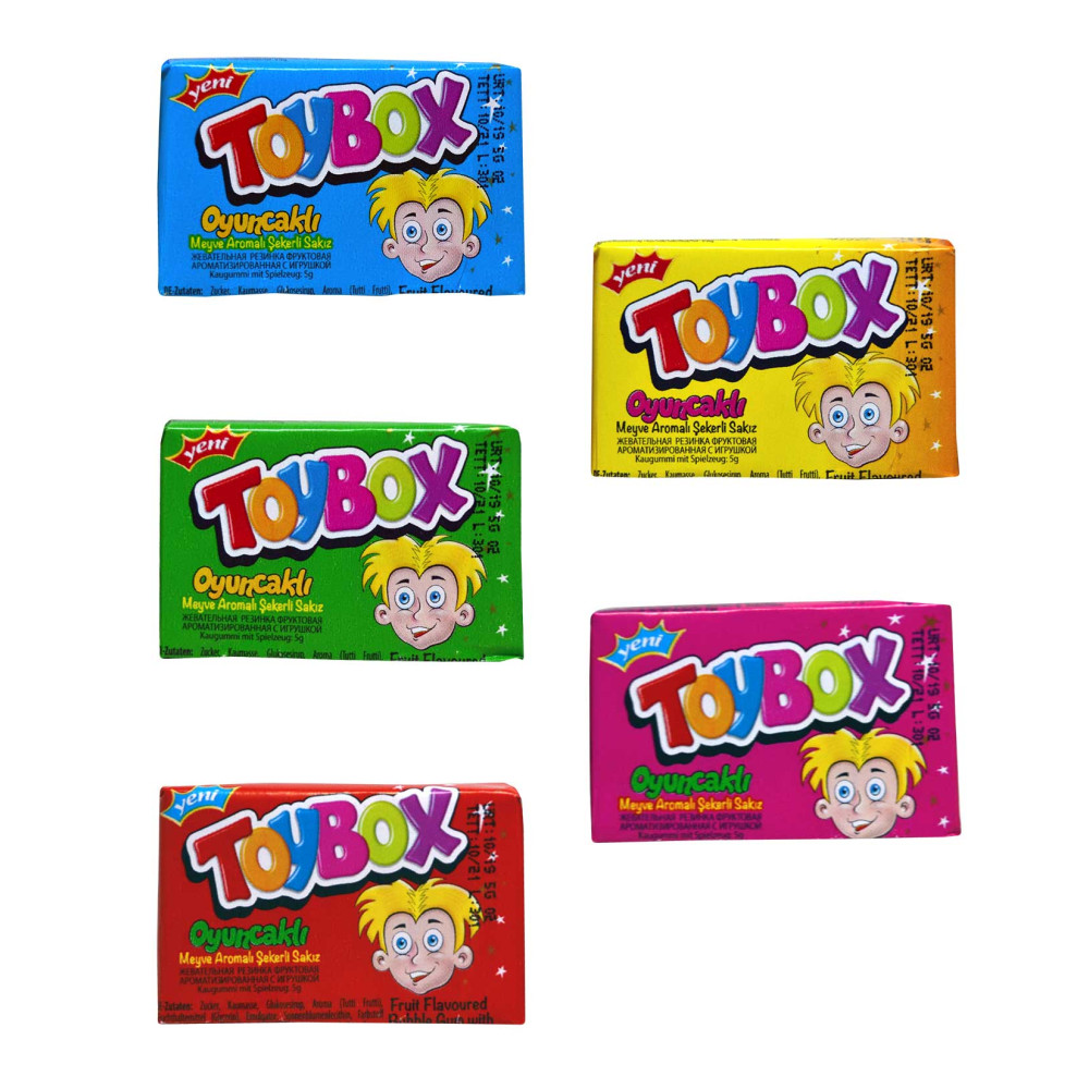 Toybox Sakız 5 gr X 30'lu Kutu Oyuncaklı Meyve Aromalı