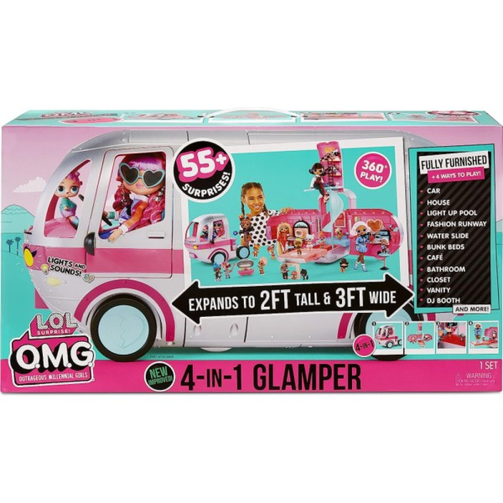 Toychick Lol Sürpriz Omg Glamper Moda Karavan 4 In 1 Bebek Oyun Seti 55+ Sürpriz-Mobilyalı-Işıklı Havuzlu Bebek Oyuncakları Fiyatı