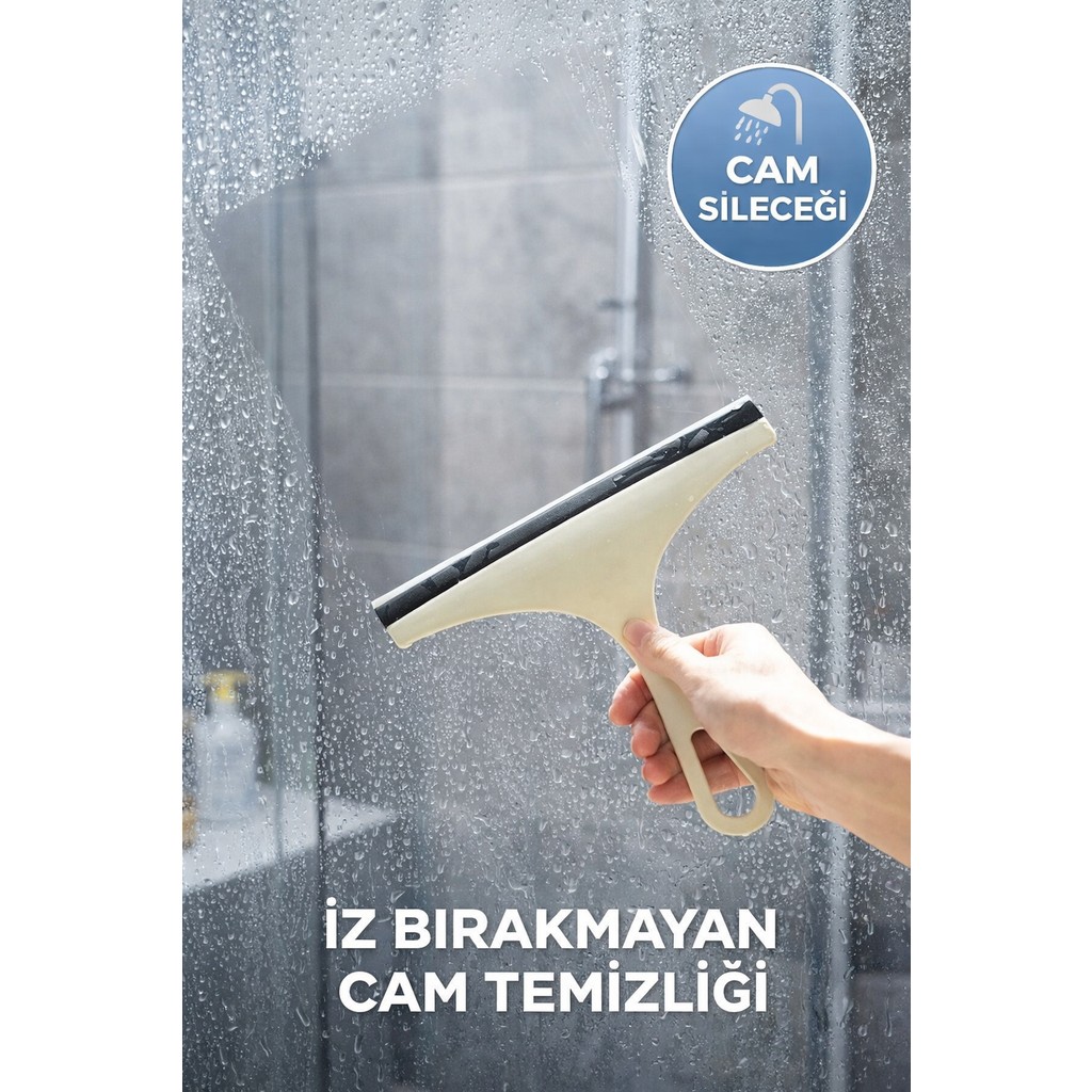 Toyfest Çok Amaçlı Cam Sileceği Banyo Duşakabin Ayna Cam Temizleme Aparatı Iz Bırakmayan Cam Çek Renkli Duşakabin Fiyatı