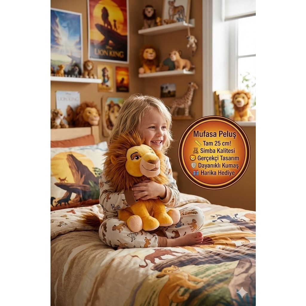 Toyfest Lion King Aslan Kral Mufasa Peluş Oyuncak 25 cm Lisanslı Yumuşak Dayanıklı Aslan Figürü Anne Bebek Oyuncak Fiyatı