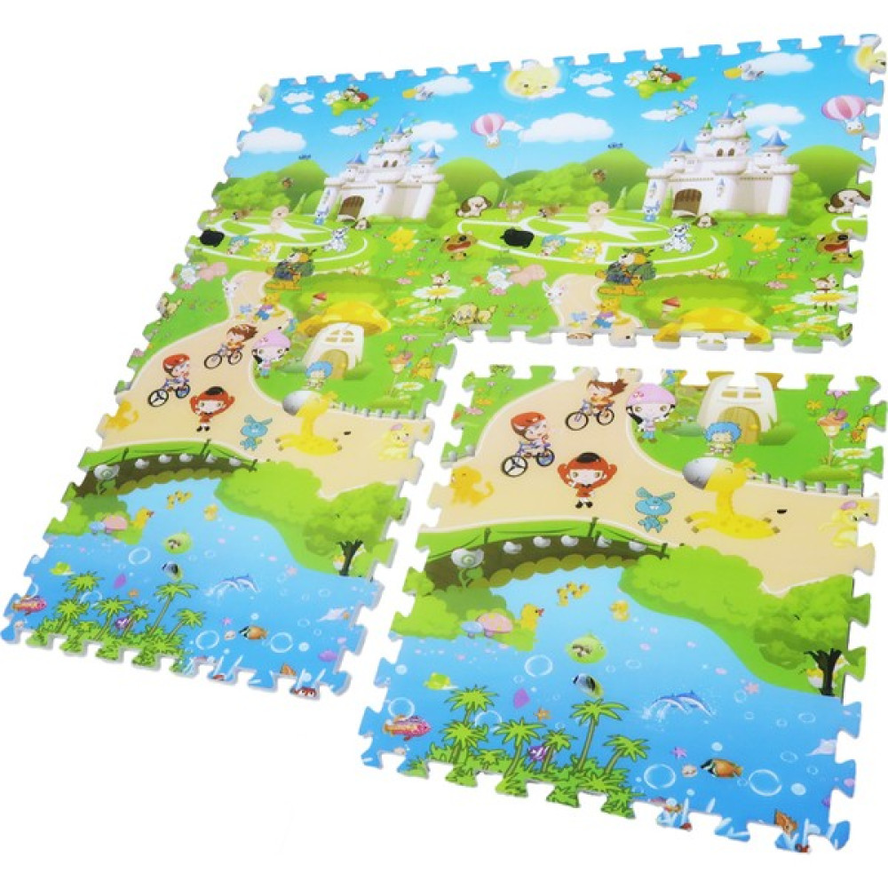 Toyjo Masal Şatosu Eva Puzzle Yer Matı 120x120 Cm Oyun Matı 12 mm Kalınlık Oyuncak Fiyatı